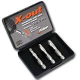 Tools & Hardware : 3 Piece X-out Damaged Screw Remover Kit with Case