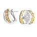 925 Silver & Diamond Earrings with 14k Gold Accents (0.46ctw)