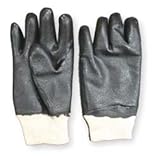Condor 2YEP6 Glove, PVC, Rough Coat, Blk, M, Pr