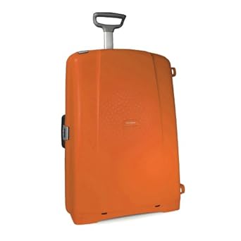 orange samsonite suitcase