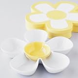 Entertaining White Daisy Chip and Dip Dish