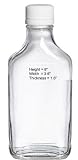 2 PAK: 12 oz. Flat Flask Water Bottle: Almost Unbreakable Glass with Protective Koozie