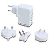 Covertec - 4U4TC/05 - Chargeur international avec 4 ports USB - Blanc