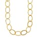 14k Yellow Gold Vermeil Hammered Link Necklace- 48 or 60 IN