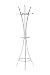 Premier Housewares 177 cm Floor Standing Arc Coat Stand with Multi Colour Ball Hooks, Chrome
