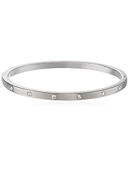 Fossil Dainty Dot Silver Bangle Bracelet