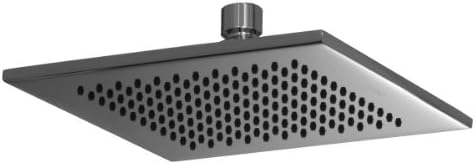 Isenberg HS1001ABN Universal Fixtures 8" Brass Shower Head - Square, HS1001A, Brushed Nickel
