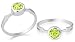 Round Cut Peridot Ring Sterling Silver Size 9
