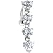 Top Drop Clear Gem Blossom Titanium Belly Ring