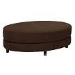 Roundabout Oval Ottoman - Chocolate