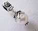 Silver Freshwater Pearlcharm Dangle Bead. Fits