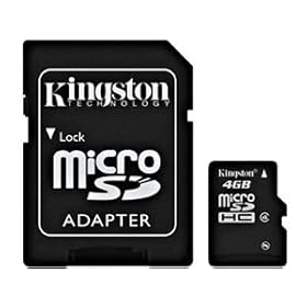 Professional Kingston MicroSDHC 4GB (4 Gigabyte) Card for Samsung SEEK with custom formatting and Standard SD Adapter. (SDHC Class 4 Certified)
