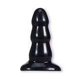 Doc Johnson Triple Ripple Butt Plug, Large, Black