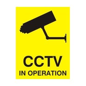 WARNING CCTV SIGN - SMALL WINDOW STICKER CCTV IN OPERATION