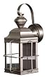 Heath Zenith SL-4144-NB Motion-Sensing Four-Sided New-England Style Lantern, Brushed Nickel