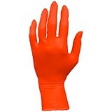 ProWorks GL-N105ORFL Nitrile Exam Gloves, Powder Free, Large, Orange (Pack of 100)
