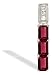 14K White Gold Emerald-cut Created Ruby and Diamond 3-Stone Pendant