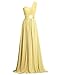 Get Bridesmaid Dress 1-2 Days From Fashion Plaza One-Shoulder Chiffon D0126