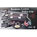 Casino Poker-Set 4 in 1 - Poker, Roulette, Craps, Black Jack