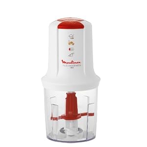 Moulinex - AT710131 - Mini hachoir - Multi Moulinette - Blanc /Rouge