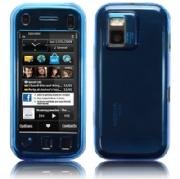 BLUE GEL RUBBER SKIN CASE COVER FOR NOKIA N97 MINI