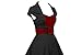 iLover Women's Classy Vintage Audrey Hepburn Style 1940's Rockabilly Evening Dress Black