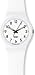 Swatch Unisex Originals GW151 White Plastic Quartz Watch with White Dial