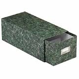 Oxford 39632 Oxford Reinforced Board 3 x 5 Card File With Lift-Off Cover, Green Marble