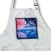 Flowers with Sea and Sky - BLACK Full Length Apron With Pockets 22w X 30l
