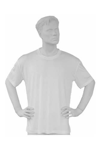 Seide pur, T-Shirt, 100% Seide, Interlock, Weiss 