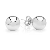 18k White Gold 9mm Ball Stud Earrings
