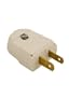 Leviton 101-WP 2 Wire Plug, Light Duty, Polarized, White