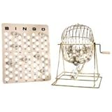 Extra Large Professional Brass Bingo Cage Set 19" High