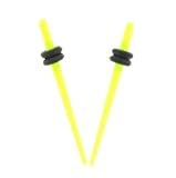 Acrylic Neon Taper - Green - 14G - Sold as a Pair