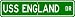 USS ENGLAND CG 22 Street Sign - Navy Ship