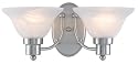 Hardware House 544478 16-Inch by 7-1/2-Inch Brushed Nickel Bath/Wall Lighting Fixture