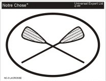 Lacrosse Oval Bumper Sticker