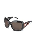 Marc Jacobs Open Temple Beveled Plastic Sunglasses shiny black/dark mauve
