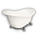 American Bath Factory B1-1600-BB-DM3-M2-35-CH Princess Slipper Clawfoot Bathtub in Bisque, Cannonbal