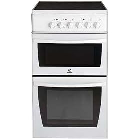 50cm Electric Cooker c/w 4 Zone Ceramic Hob White (KD3C1WG_WH)
