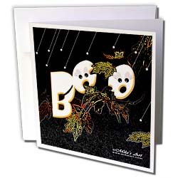 Milas Art Halloween - Halloween Boo - Greeting Cards-6 Greeting Cards with envelopes