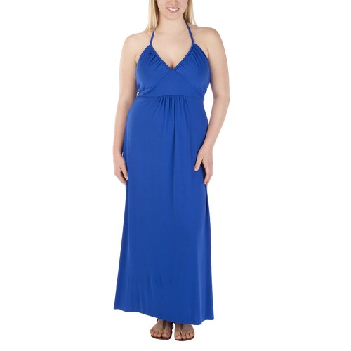 Mossimo® Black Plus Braided Halter Knit Maxi Dress - Blue