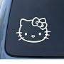 HELLO KITTY - Cat Feline - Car, Truck, Notebook, Vinyl Decal Sticker #1093 | Vinyl Color: White