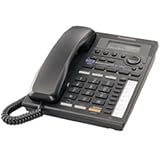 Panasonic KX-TS3282B 2-Line Expandable Corded Phone with Data Port, Black