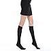 Fytto 1007 Women’s Compression Socks – Stylish, Lightweight & Breathable 15-20mmHg Flight Stockings – Professional Support for Business & Travel, Classic, Black, Small