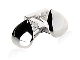 Designer Molten Tear Drop Silver Cufflinks by Cuff-Daddy
