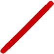 14 Gauge Red 5/8 Straight Bioplast Flexible Replacement Barbell