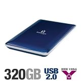 Iomega eGo Mac Edition 320 GB USB 2.0/FireWire 400/800 Portable External Hard Drive 34649 (Midnight Blue)