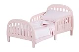 Slumber Time by Simmons Kids Furniture Loft Style Toddler 2 in 1 Convertible Bed, Pink