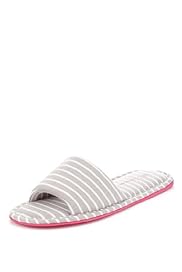 Open Toe Striped Mule Slippers